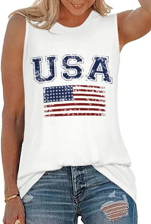 Womens Tank Tops Summer T Shirts Sleeveless Casual Loose Tunic Blouses