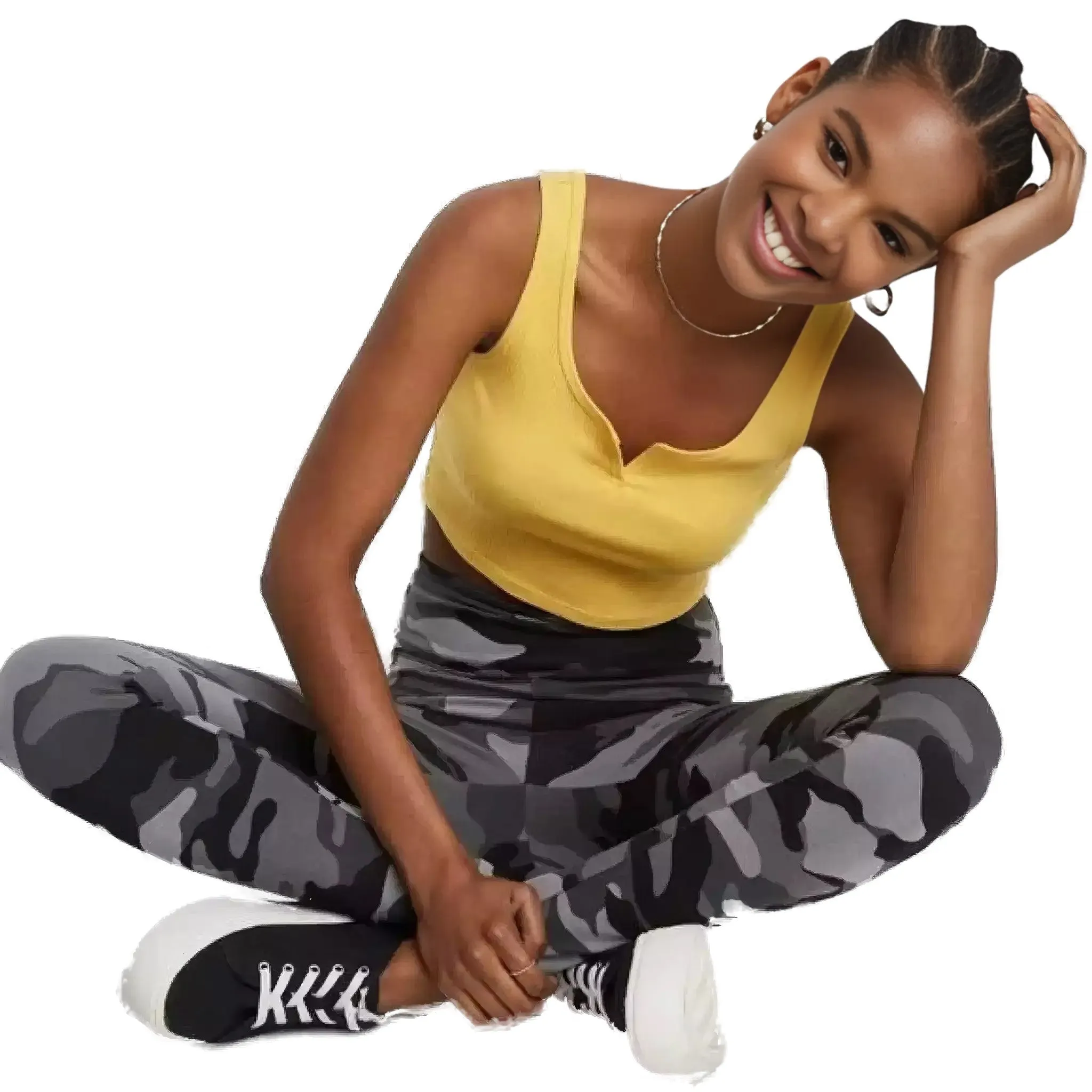 Women's Wild Fable High Waisted Grey Camo Leggings