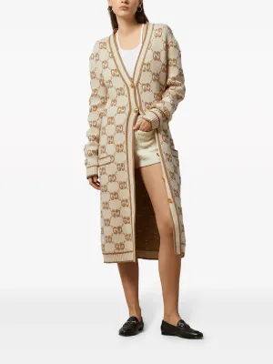 Wool Bouclé Jacquard Cardigan