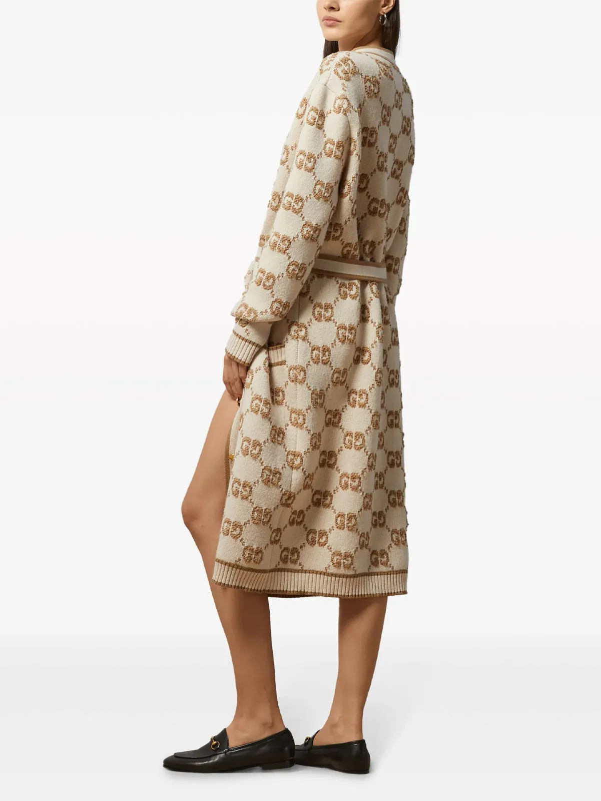 Wool Bouclé Jacquard Cardigan