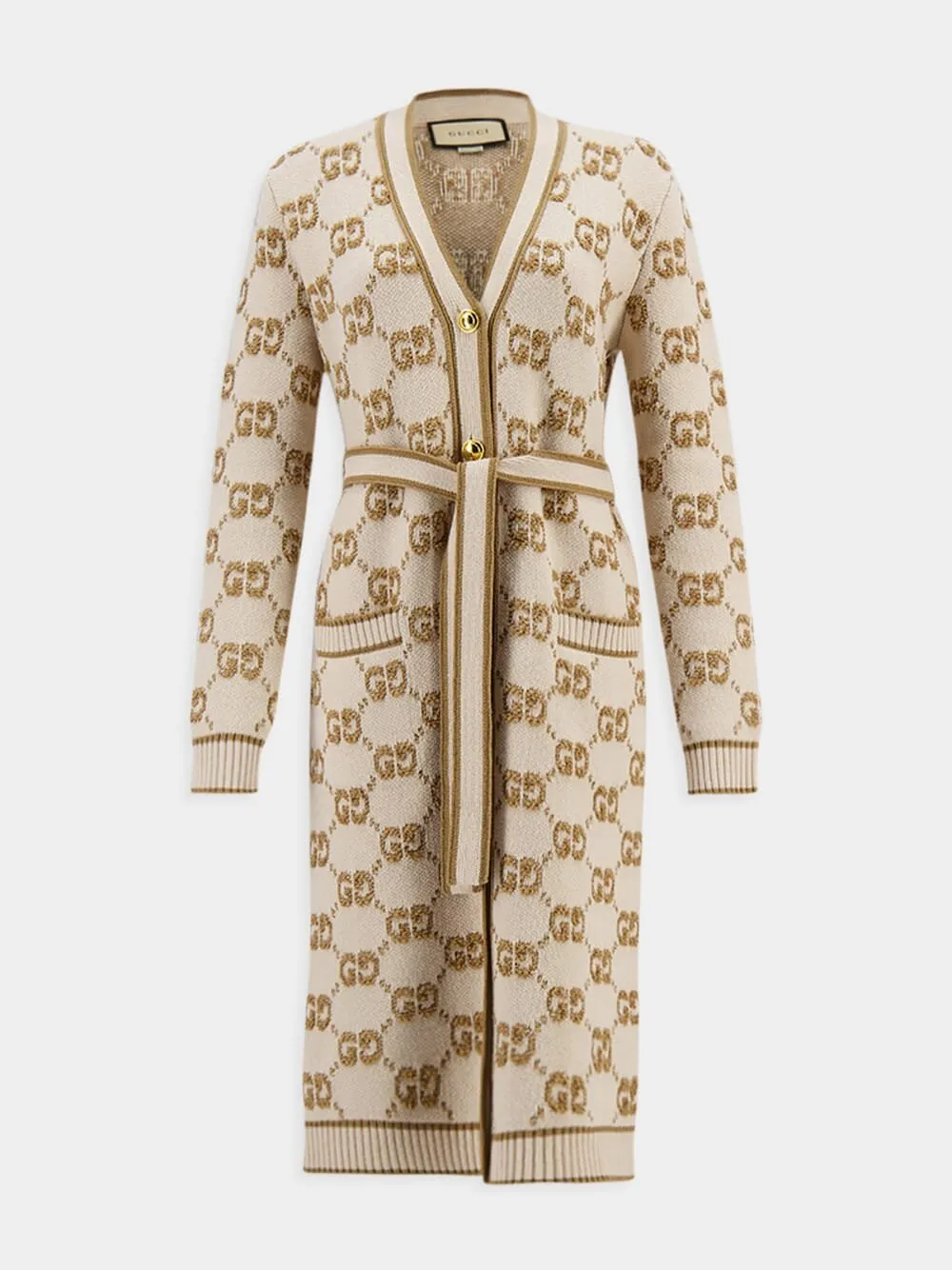 Wool Bouclé Jacquard Cardigan