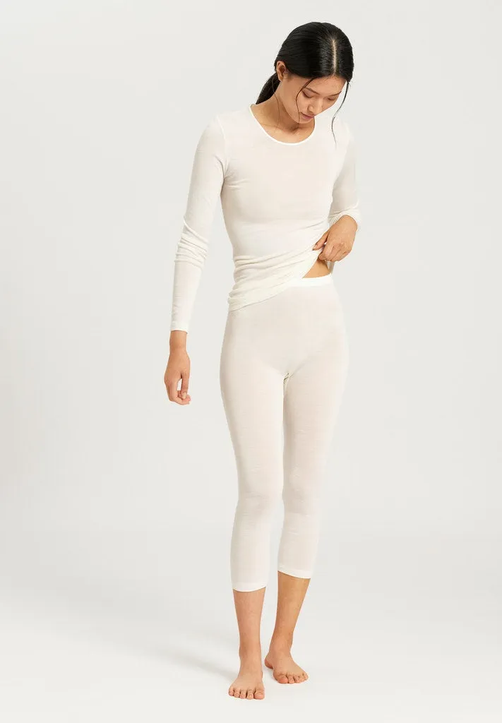 Woolen Silk - Crop Leggings