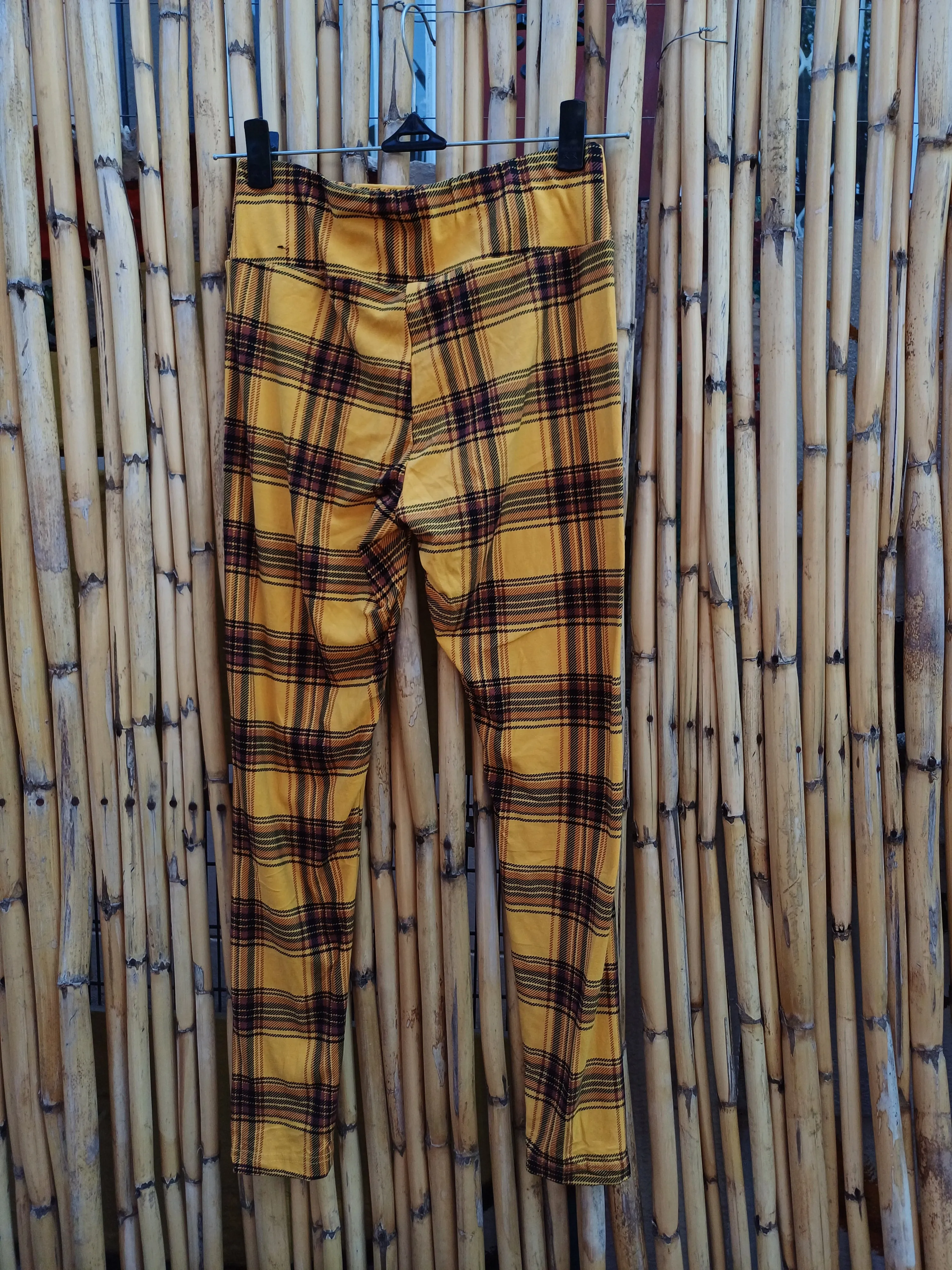 Yellow Plaid Leggings