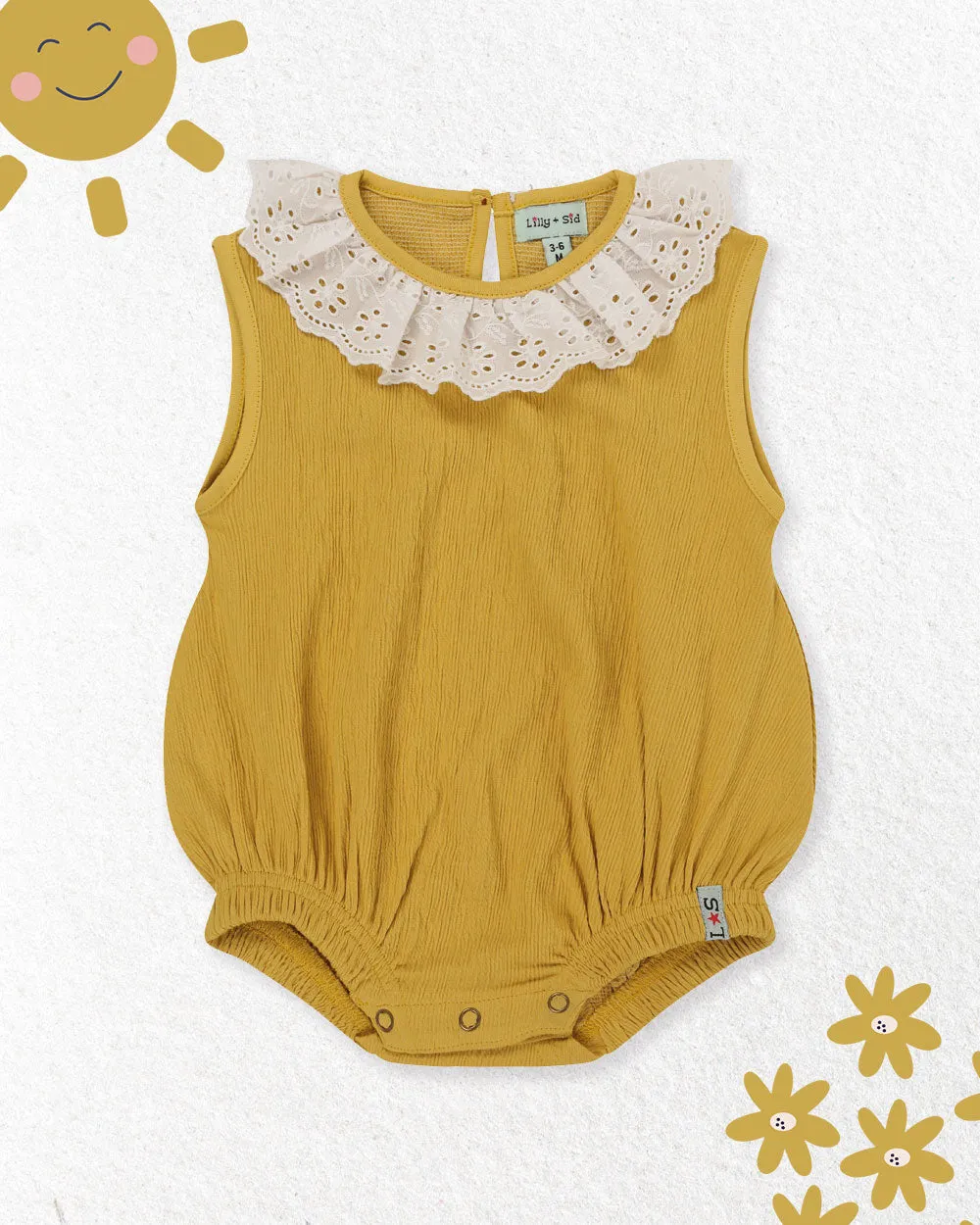 Yellow Plain Romper