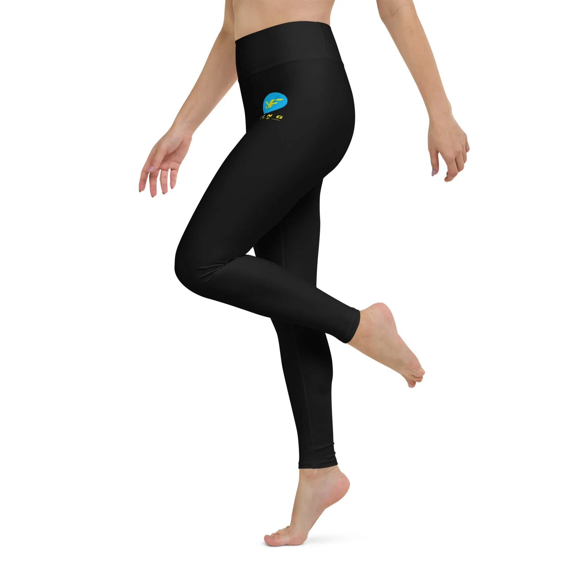Young Elite Black Leggings Stylish Blue Design Premium Quality