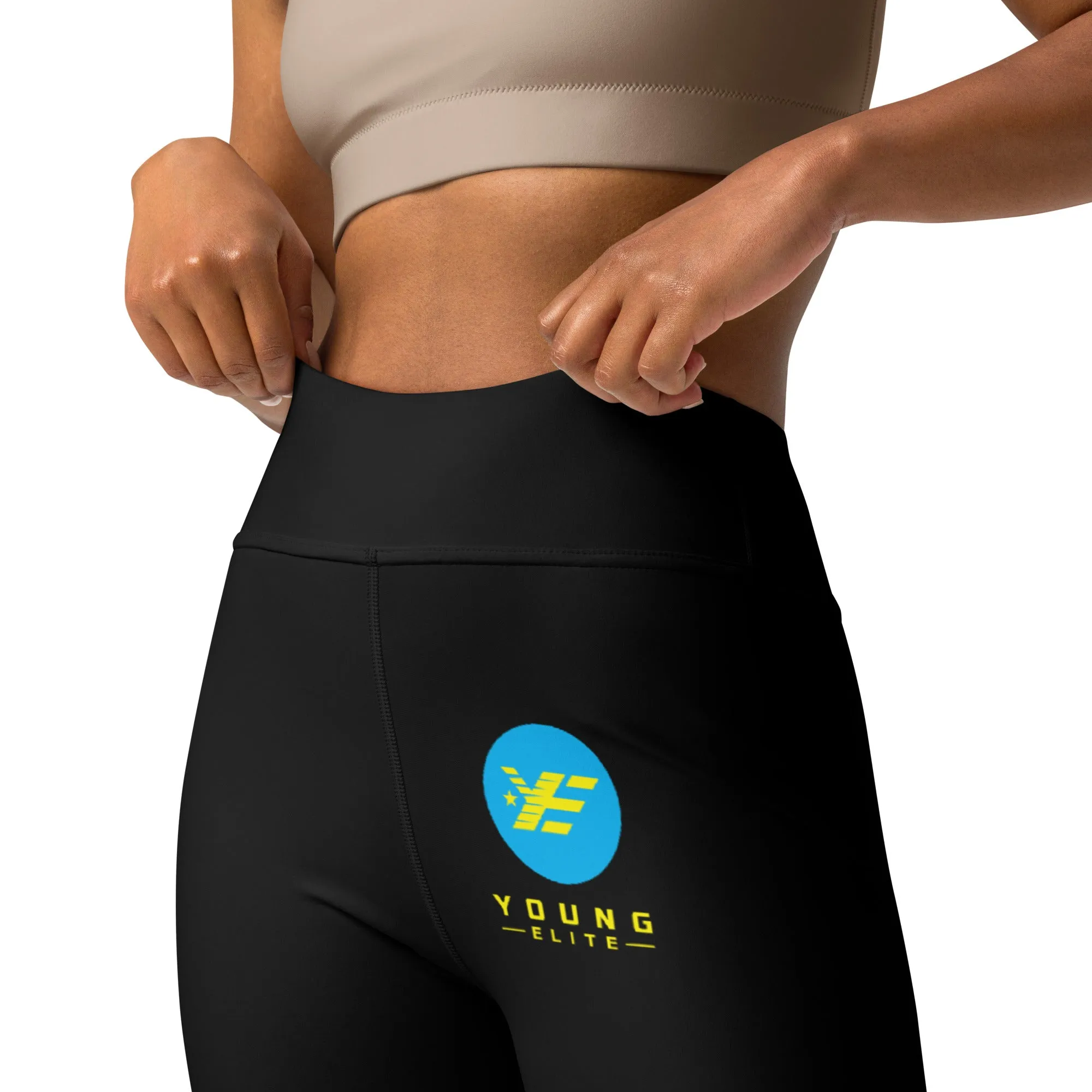 Young Elite Black Leggings Stylish Blue Design Premium Quality