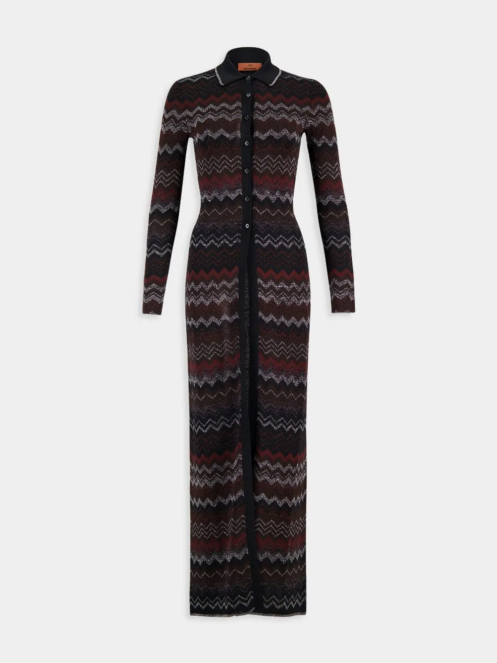Zigzag Long-Sleeved Cardigan