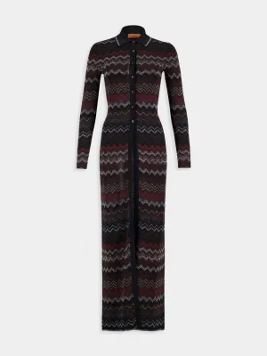 Zigzag Long-Sleeved Cardigan